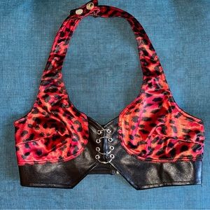 Red Leopard Bra-Top